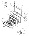 FZ DOOR Diagram and Parts List for TX22R3L P1181602W L Amana Refrigerator
