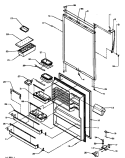 REF DOOR Diagram and Parts List for TX21R3L P1181502W L Amana Refrigerator