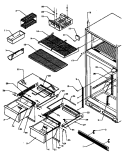 CABINET SHELVING Diagram and Parts List for TS18R2L P1181803W L Amana Refrigerator