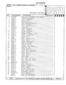 Unit Compartment And System Page 2 Diagram and Parts List for 18090-0F  Admiral Refrigerator