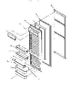 Refrigerator Door Diagram and Parts List for SGD521SBL-P1197101WL  Amana Refrigerator