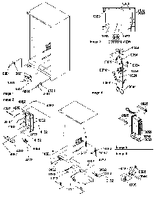 Drain Systems, Rollers, And Evaporator Assy Diagram and Parts List for SRDE520SW-P1183103WW  Amana Refrigerator