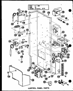 Control Panel Parts (crh5-1/p55200-25c) Diagram and Parts List for CRH5-1 P55201-25C Amana Air Conditioner