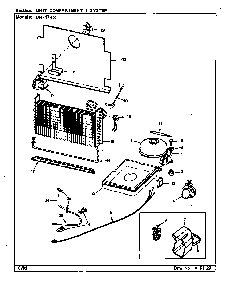 Unit Compartment & System Diagram and Parts List for DNF17HX X5Z53 Maytag Refrigerator