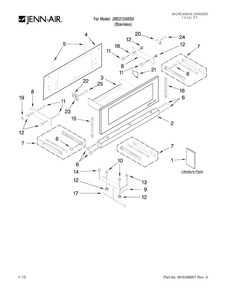Microwave Drawer Parts Diagram and Parts List for JMD2124WS0  Jenn-Air Microwave