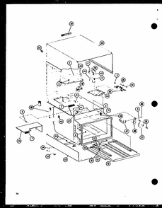 Cabinet Parts Diagram and Parts List for RV-8 P75260-4M Amana Microwave