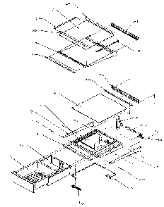 Refrigerator Shelving And Drawers Diagram and Parts List for SXD27N-P1162411W  Amana Refrigerator