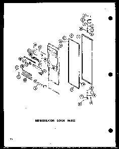 Refrigerator Door Parts Diagram and Parts List for SRI-22E-A-P74870-21WA  Amana Refrigerator
