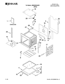 Oven Parts Diagram and Parts List for JMW8530DAW29  Jenn-Air Microwave Oven Combo