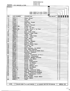 Ice Maker And Bin  Page 2 Diagram and Parts List for 24922-7A  Admiral Refrigerator
