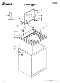 Part Location Diagram of W10192180 Whirlpool USE & CARE GUIDE (SPANISH)