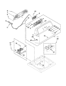 Part Location Diagram of WPW10305452 Whirlpool Control, Electric