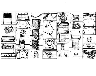 Main Assy Diagram and Parts List for 25155570510  Kenmore Dehumidifier