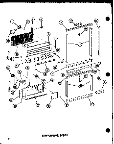 Evaporator Parts Diagram and Parts List for BCI20BG-P6023518WG  Amana Refrigerator