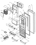 REF DOOR Diagram and Parts List for SXD25AE P1162436W E Amana Refrigerator