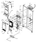 EVAP AND AIR HANDLING Diagram and Parts List for SXD25AE P1162436W E Amana Refrigerator