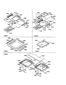 Shelving Assembly Diagram and Parts List for TR25V2E-P1316102WE  Amana Refrigerator