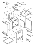 CABINET ASSY Diagram and Parts List for FDU2492B P1130625N B Amana Range
