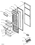 REF DOOR Diagram and Parts List for SX19NL P1168702W L Amana Refrigerator
