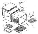 OVEN ASSY Diagram and Parts List for ARH664E P1130981N E Amana Range