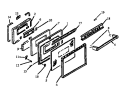OVEN DOOR ASSY Diagram and Parts List for AGS780E P1168601E Amana Range
