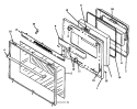Part Location Diagram of 308071B Whirlpool FRAME, OVEN DOOR (BLACK)