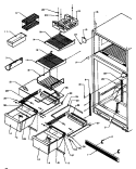 CABINET SHELVING Diagram and Parts List for TZ21R2G P1181501W G Amana Refrigerator