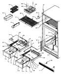 CABINET SHELVING Diagram and Parts List for TZ19R2W P1181901W W Amana Refrigerator