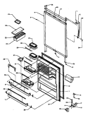 REF DOOR Diagram and Parts List for TX21A3E P1181504W E Amana Refrigerator
