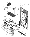 CABINET SHELVING Diagram and Parts List for TC18A3L P1181812W L Amana Refrigerator