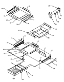 CABINET SHELVING Diagram and Parts List for TC18A3L P1181812W L Amana Refrigerator