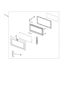 Door Parts Diagram and Parts List for MMV1153WS0  Maytag Microwave