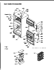 Doors,  Hinges And Accessories Diagram and Parts List for TRI18TL-1303202WL  Amana Refrigerator