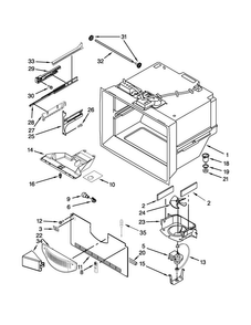 Freezer Liner Parts Diagram and Parts List for MFF2258VEW6  Maytag Refrigerator