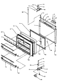 Part Location Diagram of 10462704 Whirlpool COVER-L HINGE LW