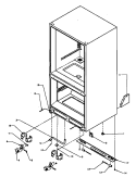 ROLLERS / DRAIN TUBE Diagram and Parts List for BX22A2L P1161606W L Amana Refrigerator