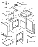 CABINET ASSY Diagram and Parts List for ESK37002L P1130965N L Maytag Range