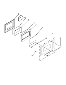 Lower Door Parts Diagram and Parts List for MET8885XB01  Maytag Range