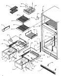 CABINET SHELVING Diagram and Parts List for TX25R4L P1175402W L Amana Refrigerator