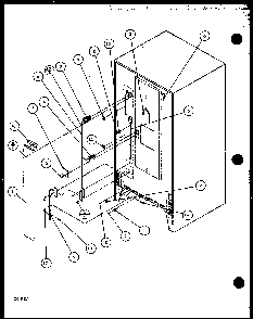 Cabinet Back Diagram and Parts List for TM16QB1L-P1111204WL  Amana Refrigerator