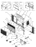 FRONT & OUTER CASE ASSY Diagram and Parts List for 10QZ22TA P1180402R Amana Air Conditioner