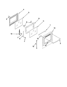Door Parts Diagram and Parts List for MGR8670AB0  Maytag Range