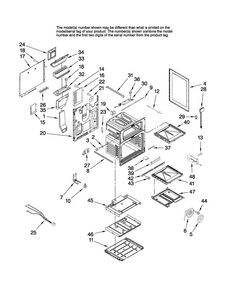 Chassis Parts Diagram and Parts List for JGR8890ADP21  Jenn-Air Range