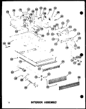 INTERIOR ASSY Diagram and Parts List for RC-14 P7210001M Amana Microwave