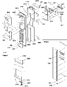 Freezer Door Diagram and Parts List for SRDE528TBW-P1312602WW  Amana Refrigerator