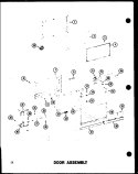 DOOR ASSY Diagram and Parts List for RC14 P7210001M Amana Microwave
