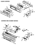 CONTROL PANEL ASSY Diagram and Parts List for DDW950B P1173810W Amana Dishwasher