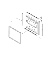 Freezer Door Parts Diagram and Parts List for JFC2290VTB4  Jenn-Air Refrigerator