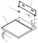 CABINET TOP AND CONTROL HOOD REAR PANEL Diagram and Parts List for AGE959  Amana Dryer