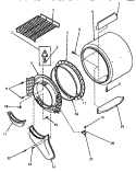 FR BLKHD, AIR DUCT, FELT SEAL & CYLINDER Diagram and Parts List for AGE959  Amana Dryer